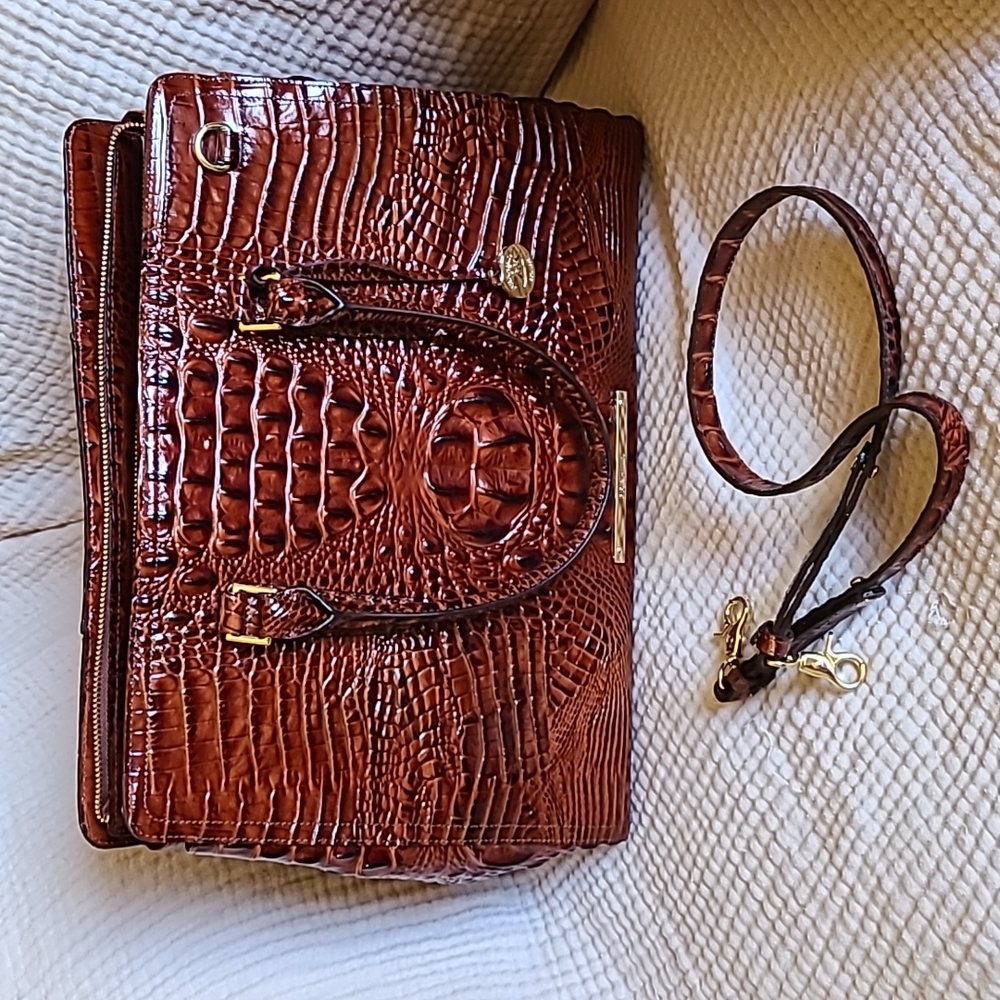 Brahmin Finley Carryall Pecan Melbourne Leather